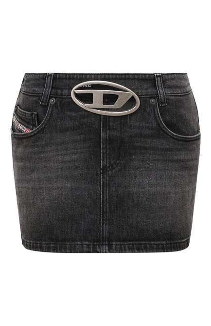 Женская джинсовая юбка DIESEL черного цвета по цене 46900 руб., арт. A11455/0CKAH | Фото 1