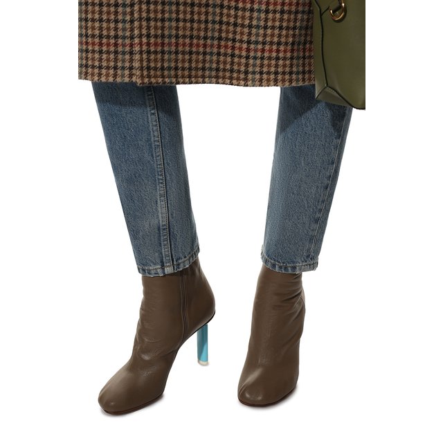 фото Кожаные ботильоны на контрастном каблуке vetements