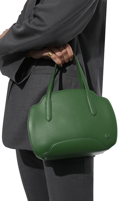 Женская сумка sesia small LORO PIANA зеленого цвета, арт. FAL6766 | Фото 2 (Размер: small; Материал: Натуральная кожа; Сумки-технические: Сумки top-handle)