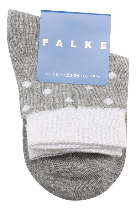 Детские х лопковые носки FALKE серого цвета, арт. 12195 | Фото 1 (Материал: Текстиль, Хлопок; Статус проверки: Проверено, Проверена категория; Кросс-КТ: Носки)