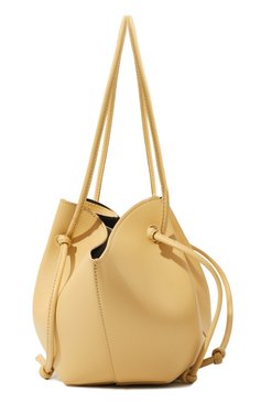 Женская сумка mochi YUZEFI желтого цвета, арт. YUZSS23-HB-M0-L001 | Фото 4 (Сумки-технические: Сумки top-handle; Материал: Натуральная кожа; Материал сплава: Проставлено; Драгоценные камни: Проставлено; Размер: small)