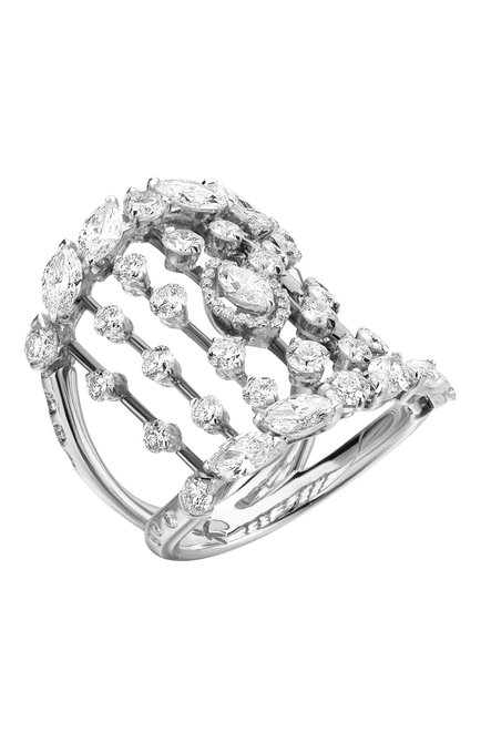 Женские кольцо CASATO бесцветного цвета, арт. MX1254BT-W | Фото 1 (Материал сплава: Белое золото; Драгоценные камни: Бриллианты)