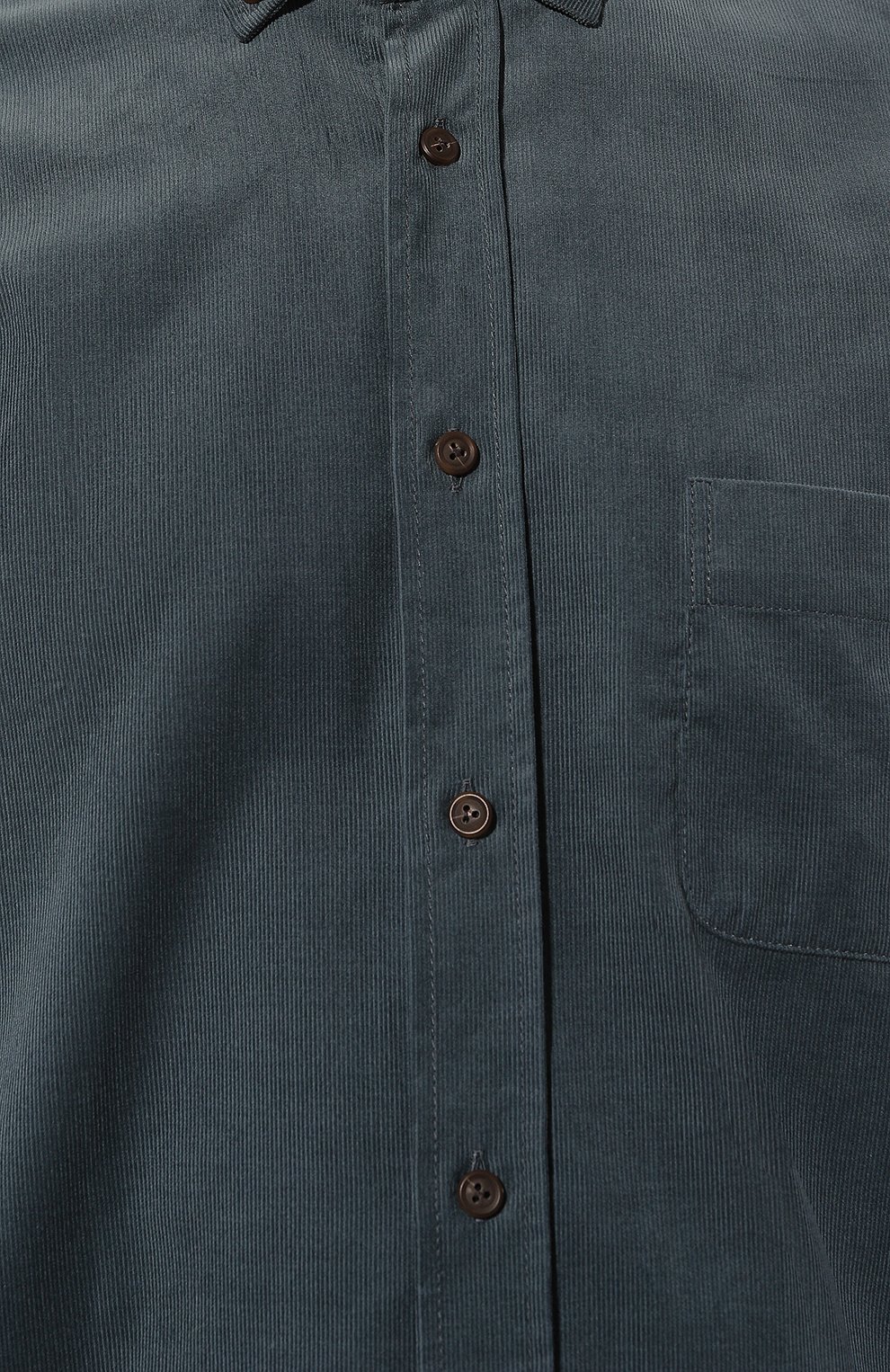 Мужская хлопковая рубашка VAN LAACK бирюзового цвета, арт. R0Y-TFK/150271 | Фото 5 (Манжеты: На пуговицах; Воротник: Button down; Рукава: Длинные; Рубашки М: Regular Fit; Случай: Повседневный; Длина (для топов): Стандартные; Материал сплава: Проставлено; Материал внешний: Хлопок; Принт: Однотонные; Драгоценные камни: Проставлено; Стили: Кэжуэл)