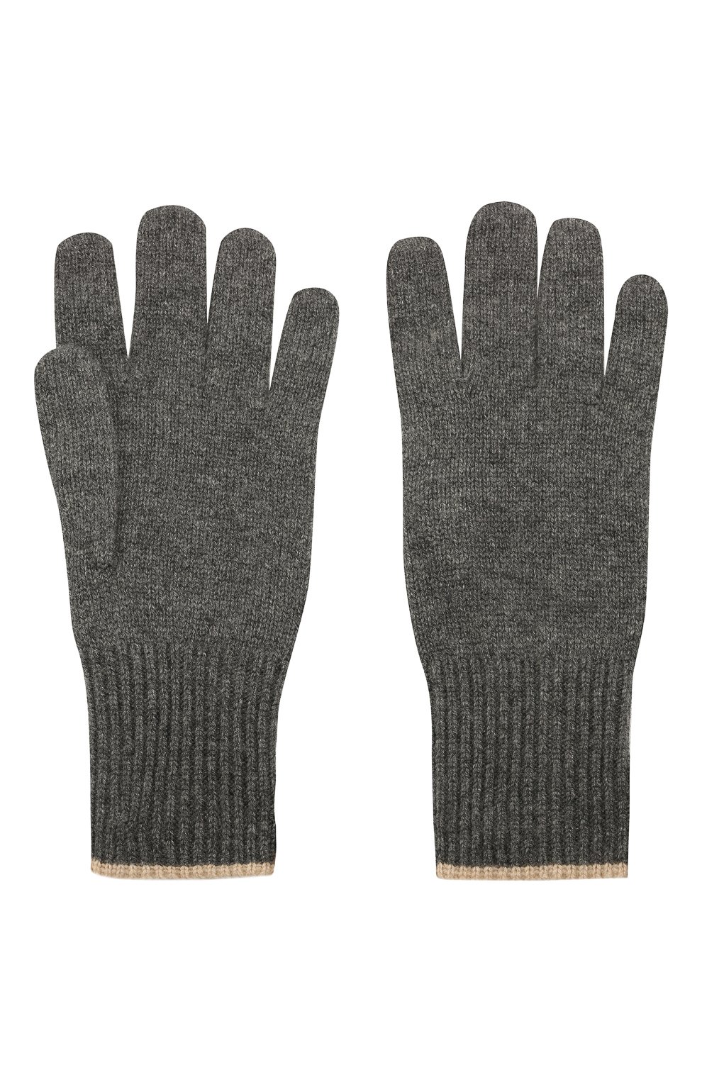 Мужские кашемировые перчатки BRUNELLO CUCINELLI серого цвета, арт. M2293118 | Фото 2 (Материал: Текстиль, Кашемир, Шерсть; Кросс-КТ: Трикотаж)