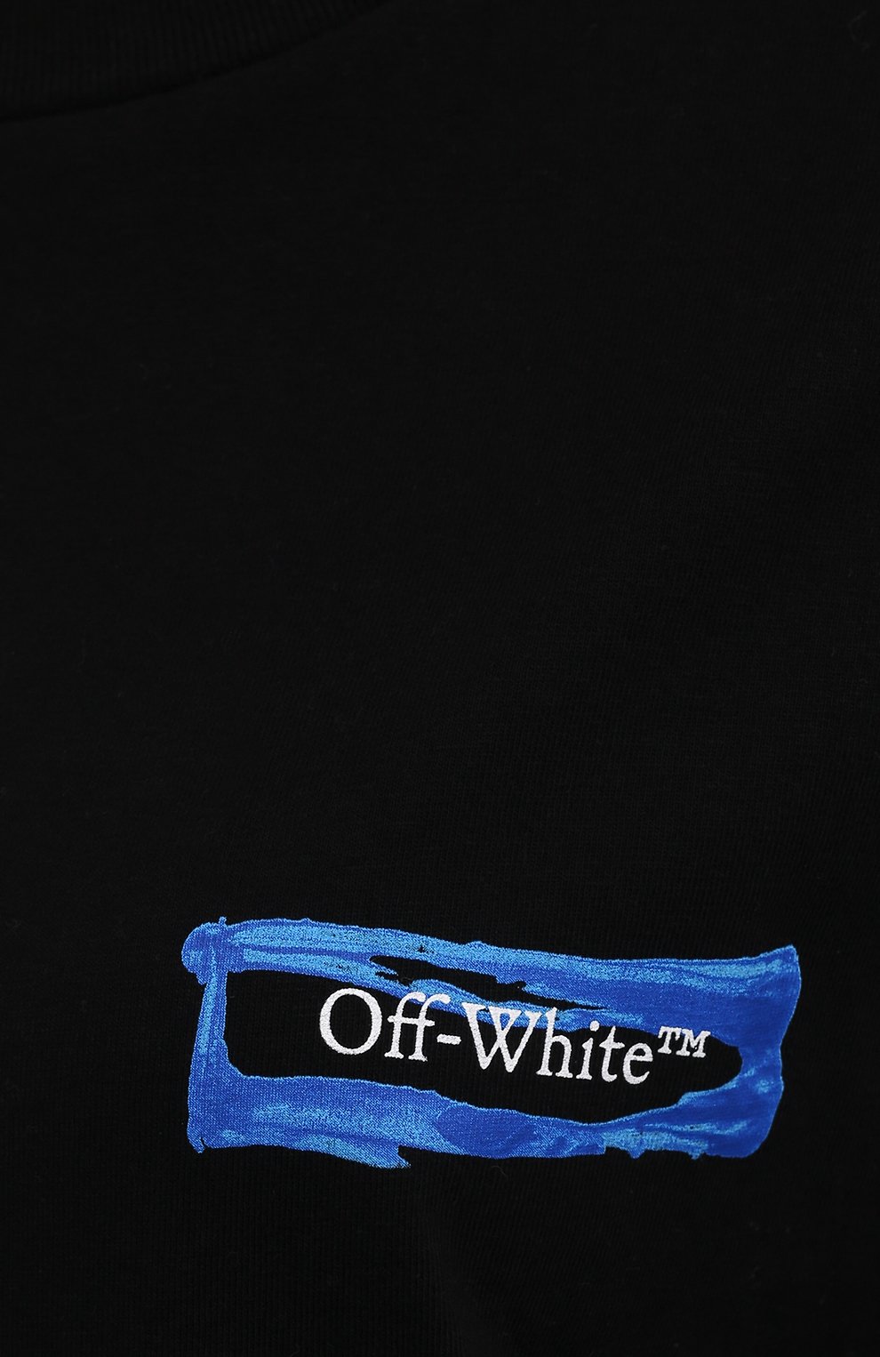 Женская хлопковая футболка OFF-WHITE черного цвета, арт. 0WAA089F21JER012 | Фото 5 (Рукава: Короткие; Длина (для топов): Стандартные; Принт: С принтом; Материал внешний: Хлопок; Стили: Спорт-шик; Женское Кросс-КТ: Футболка-одежда)