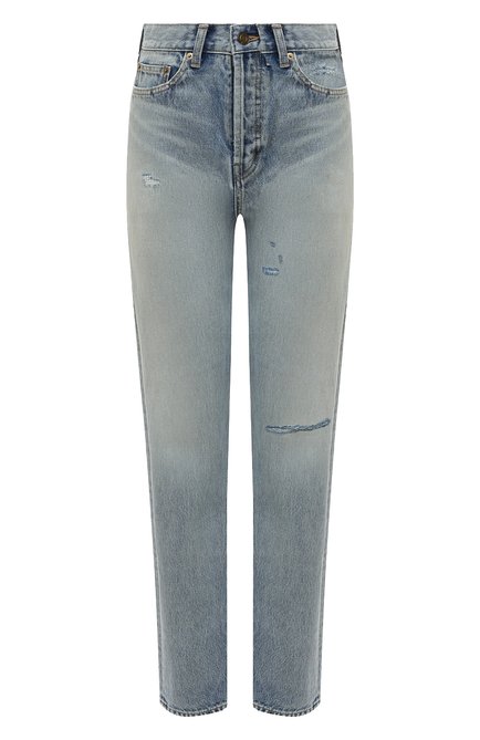 Женские джинсы SAINT LAURENT светло-голубого цвета по цене 59700 руб., арт. 644024/YM372 | Фото 1