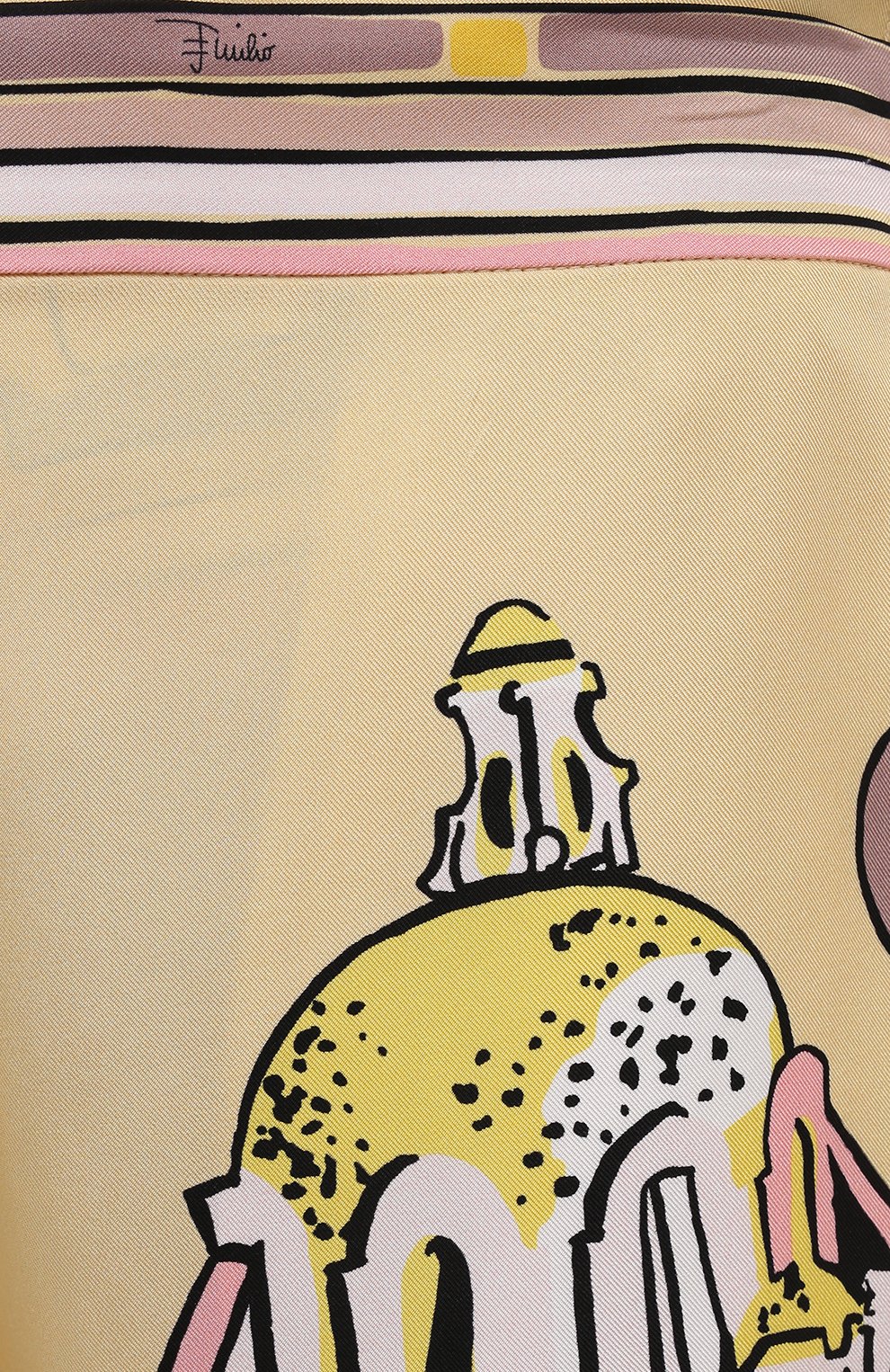 Женские шелковые брюки EMILIO PUCCI желтого цвета, арт. 1HRT20/1H721 | Фото 5 (Материал внешний: Шелк; Женское Кросс-КТ: Брюки-белье)