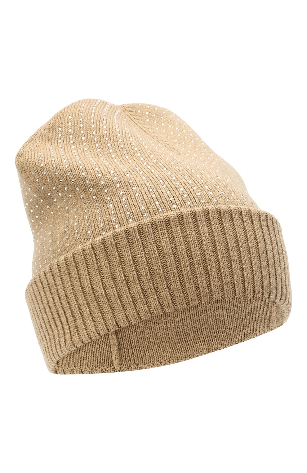 Женская шерстяная шапка BURBERRY бежевого цвета, арт. 8037547 | Фото 1 (Материал: Текстиль, Шерсть)