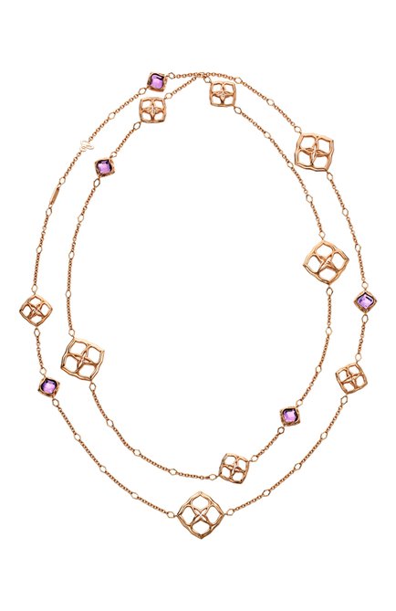 Женские колье CHOPARD бесцветного цвета, арт. 819564-5001 | Фото 1 (Материал сплава: Розовое золото; Драгоценные камни: Другие)