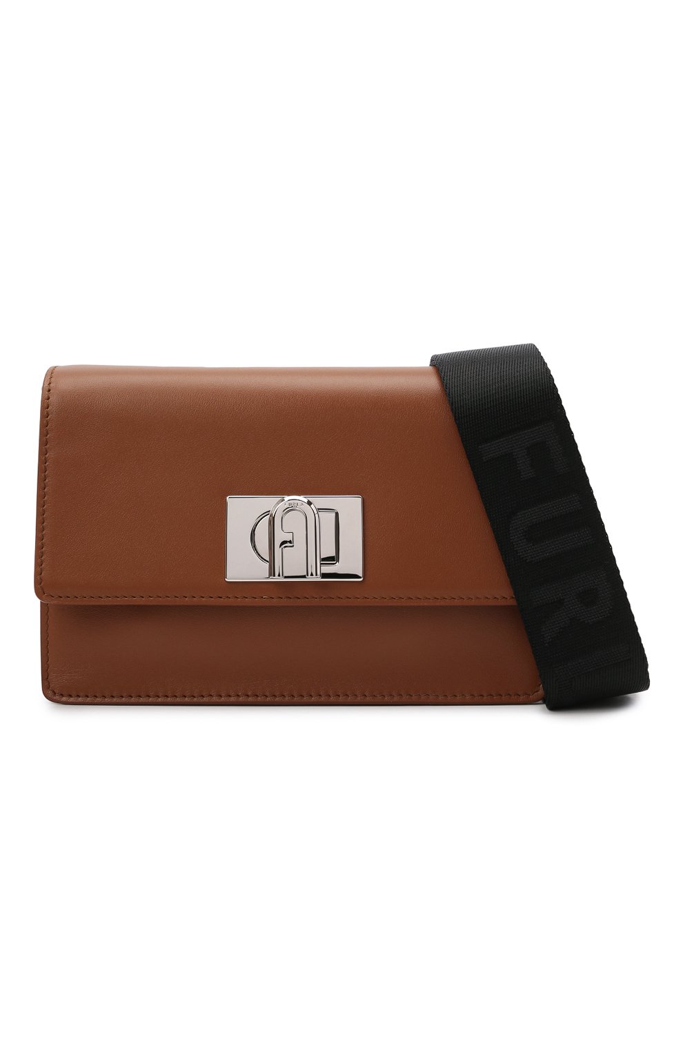 Женская сумка furla 1927 soft mini FURLA коричневого цвета, арт. WB00339/AX0748 | Фото 5 (Сумки-технические: Сумки через плечо; Материал: Натуральная кожа; Размер: mini; Ремень/цепочка: На ремешке)