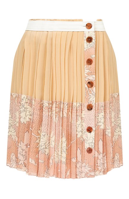 Женская шелковая юбка CHLOÉ розового цвета по цене 178500 руб., арт. CHC20SJU04330 | Фото 1