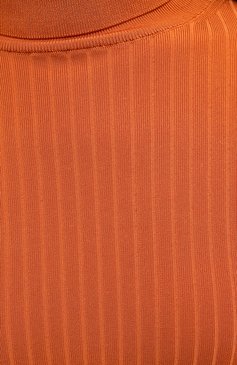 Женская водолазка из вискозы JOSEPH оранжевого цвета, арт. JF005016 | Фото 5 (Женское Кросс-КТ: Водолазка-одежда; Рукава: Длинные; Длина (для топов): Стандартные; Материал внешний: Вискоза; Стили: Минимализм)