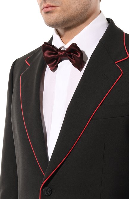 Мужской шелковый галстук-бабочка KITON бордового цвета, арт. UPAPC07202 | Фото 2 (Статус проверки: Проверена категория, Проверено; Материал: Шелк, Текстиль)