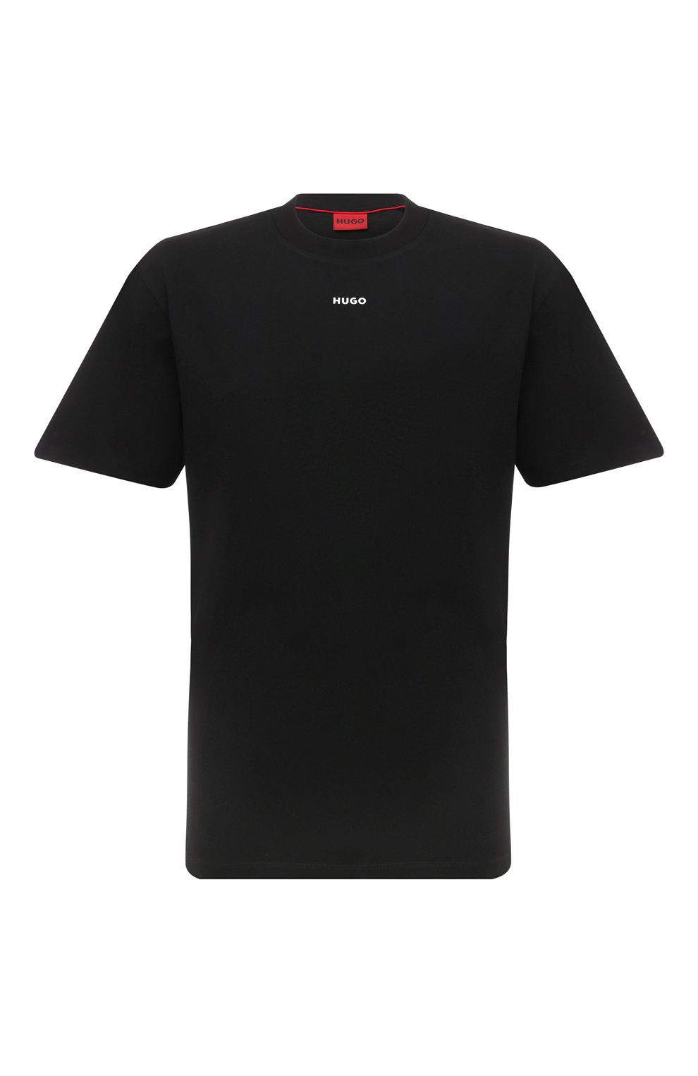 Хлопковая футболка HUGO 50488330, цвет чёрный, размер 52
