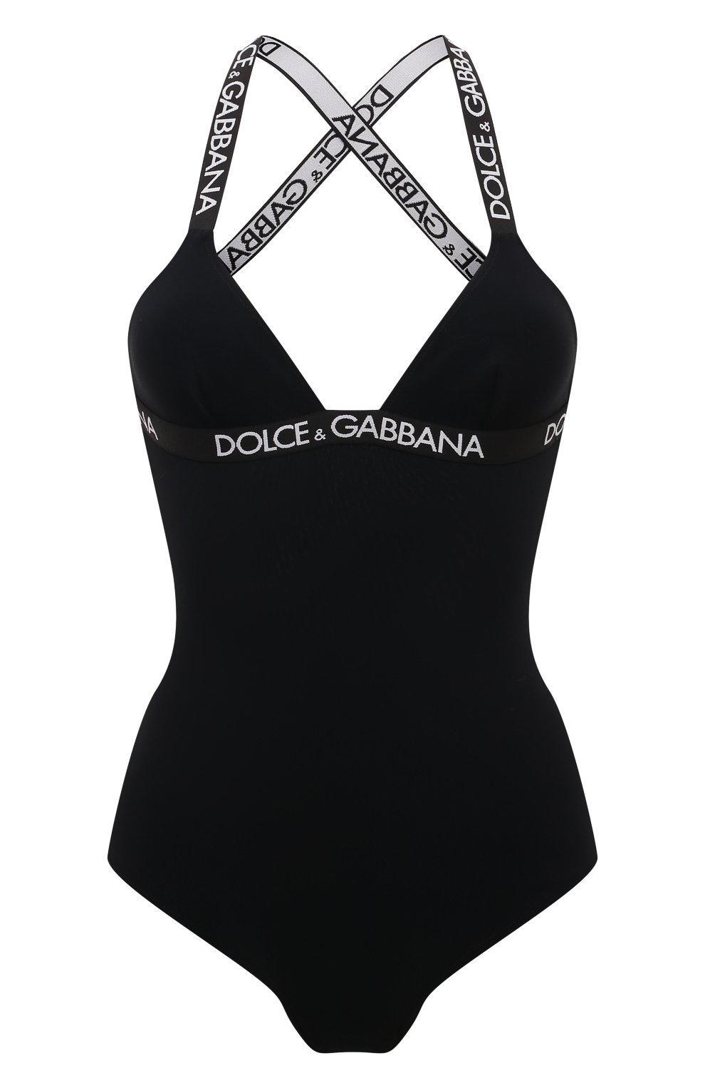Женский черный слитный купальник Dolce And Gabbana купить в интернет