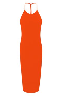 Женское платье из вискозы BOTTEGA VENETA оранжевого цвета, арт. 616993/VKI60 | Фото 1 (Случай: Коктейльный; Региональные ограничения белый список (Axapta Mercury): RU; Длина Ж (юбки, платья, шорты): Миди, До колена; Материал внешний: Вискоза; Рукава: Без рукавов; Женское Кросс-К Т: Платье-одежда)