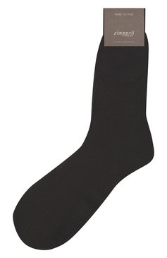 Мужские хлопковые носки ZIMMERLI темно-серого цвета, арт. 2501/12 | Фото 1 (Кросс-КТ: бельё; Материал сплава: Проставлено; Нос: Не проставлено; Материал внешний: Хлопок)
