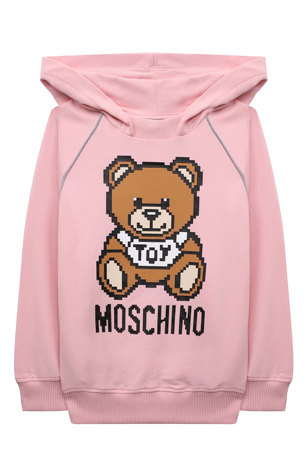 Детский хлопковое худи MOSCHINO светло-розового цвета, арт. HUF05Q/LDA13/4A-8A | Фото 1 (Тематический товар: Teddy Bear; Рукава: Длинные; Материал сплава: Проставлено; Материал внешний: Хлопок; Драгоценные камни: Проставлено; Девочки Кросс-КТ: Худи-одежда; Ростовка одежда: 4 года | 104 см, 5 лет | 110 см, 6 лет | 116 см, 8 лет | 128 см)