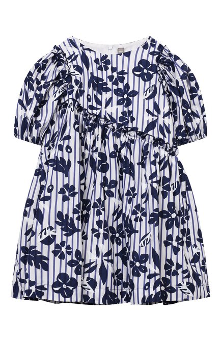 Детское хлопковое платье IL GUFO темно-синего цвета по цене 21500 руб., арт. P21VM606C4070/2A-4A | Фото 1