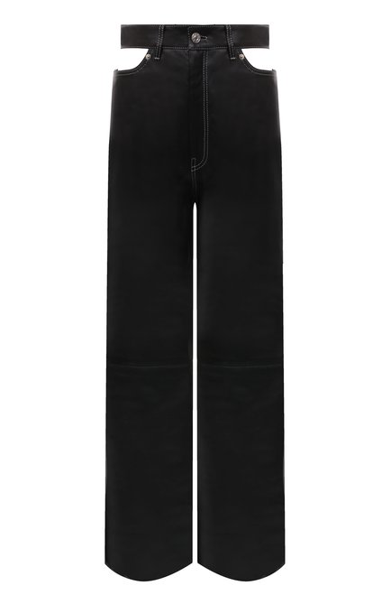Женские кожаные брюки MANOKHI черного цвета по цене 98550 руб., арт. A0000379 | Фото 1