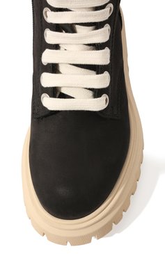 Детские замшевые ботинки MSGM KIDS черного цвета, арт. 72550 VAR.1/18-27 | Фото 4 (Материал сплава: Проставлено; Нос: Не проставлено; Материал внутренний: Текстиль)