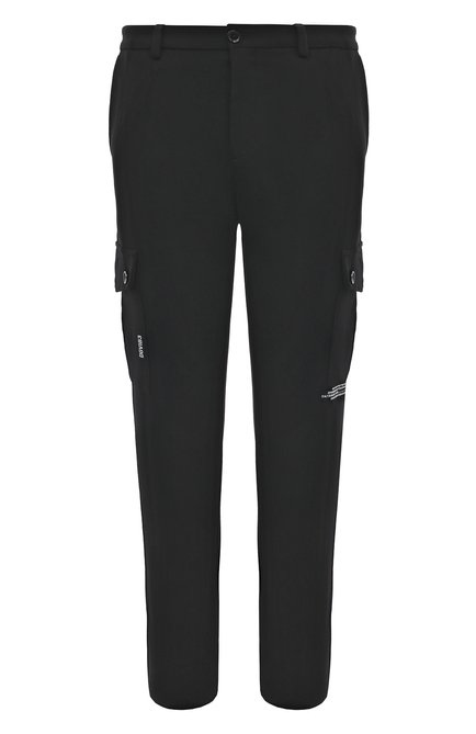 Мужские брюки-карго из вискозы и хлопка DOLCE & GABBANA черного цвета по цене 114500 руб., арт. GVA8AT/GH359 | Фото 1