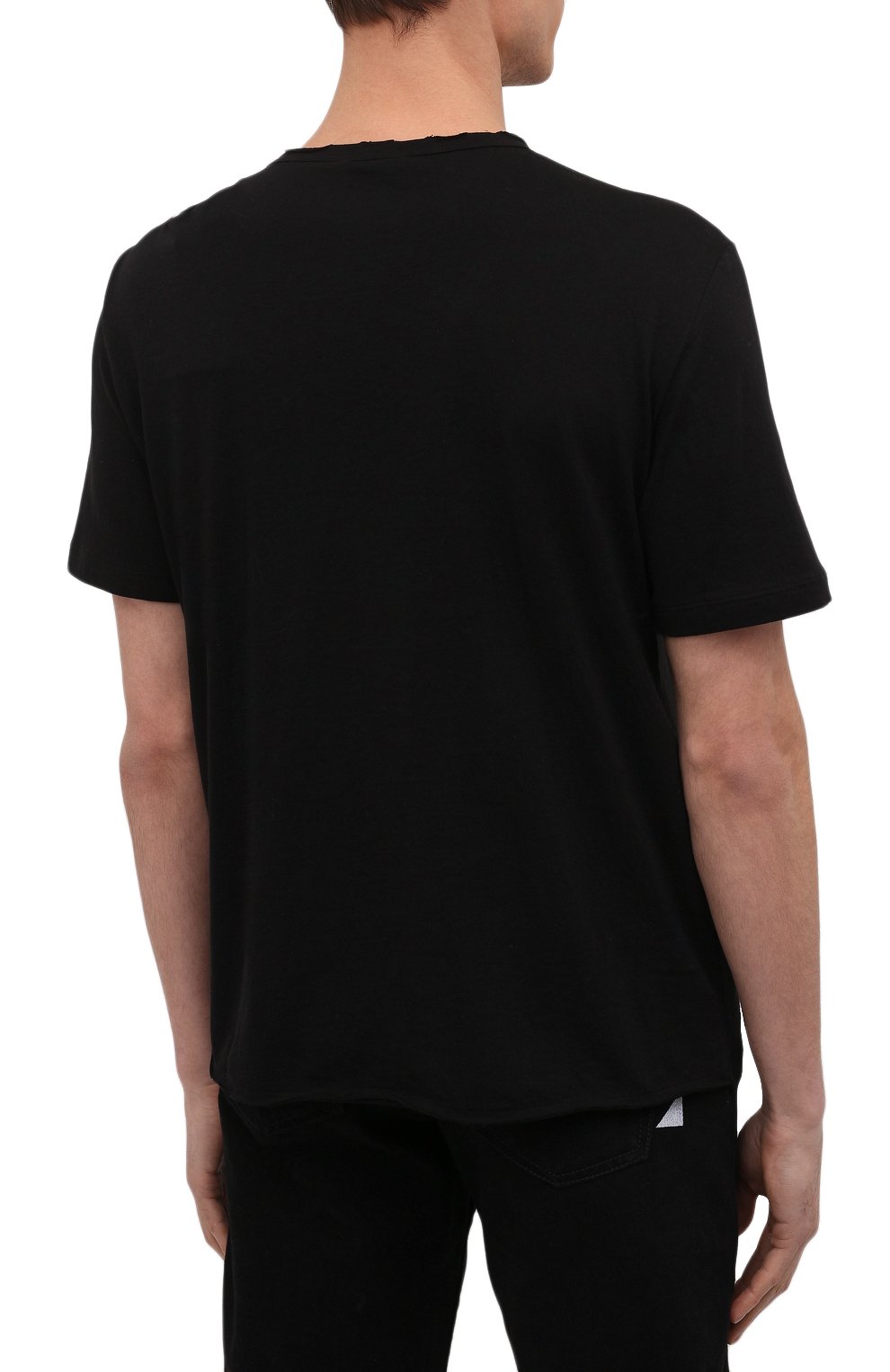Хлопковая футболка Saint Laurent  683816/Y2ZJ2 Фото 4
