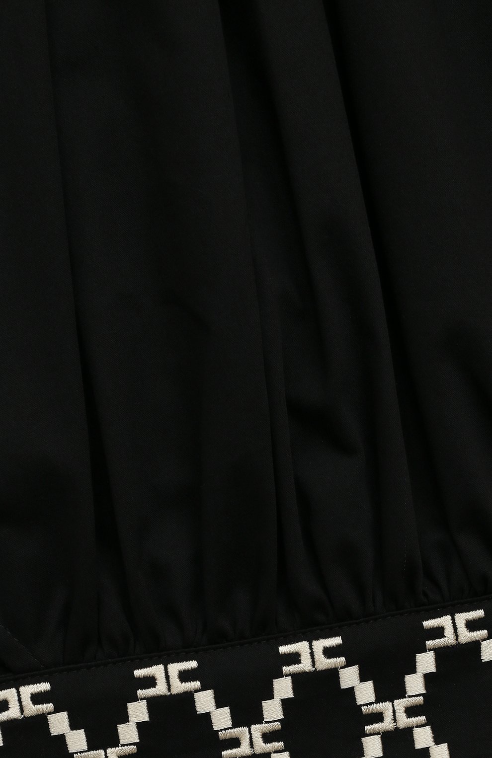 Детское хлопковая блузка ELISABETTA FRANCHI LA MIA BAMBINA черного цвета, арт. EFCA173/CA248/BE016/4A-8A | Фото 3 (Рукава: Длинные; Случай: Повседневный; Материал сплава: Проставлено; Материал внешний: Хлопок; Драгоценные камни: Проставлено)