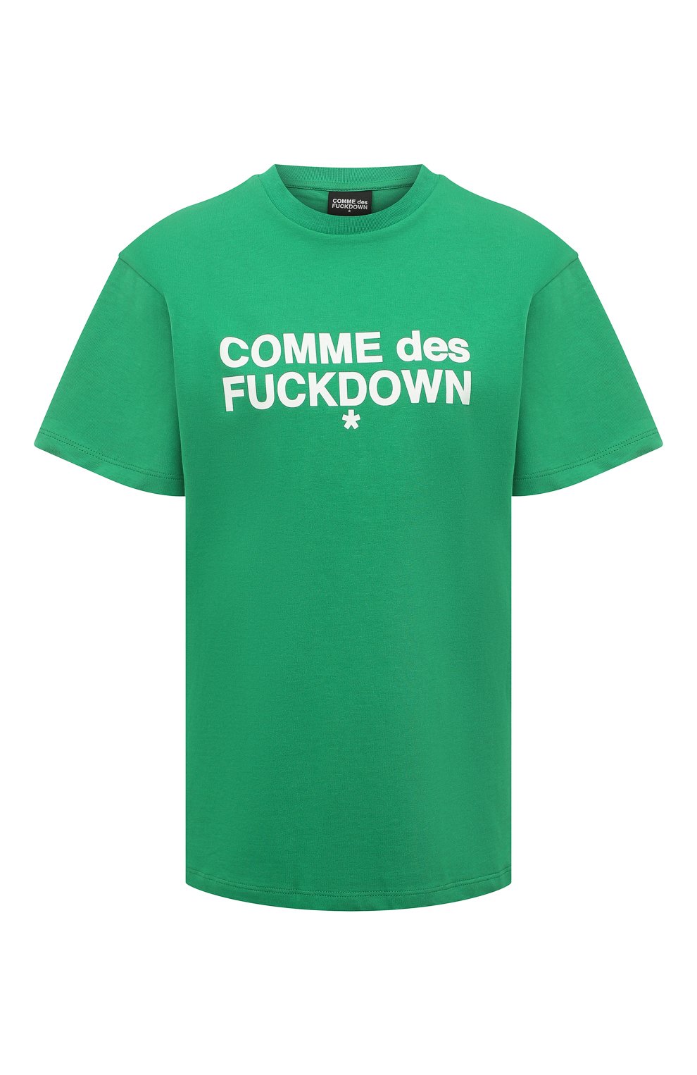 Женская зеленая хлопковая футболка COMME DES FUCKDOWN купить в интернет ...
