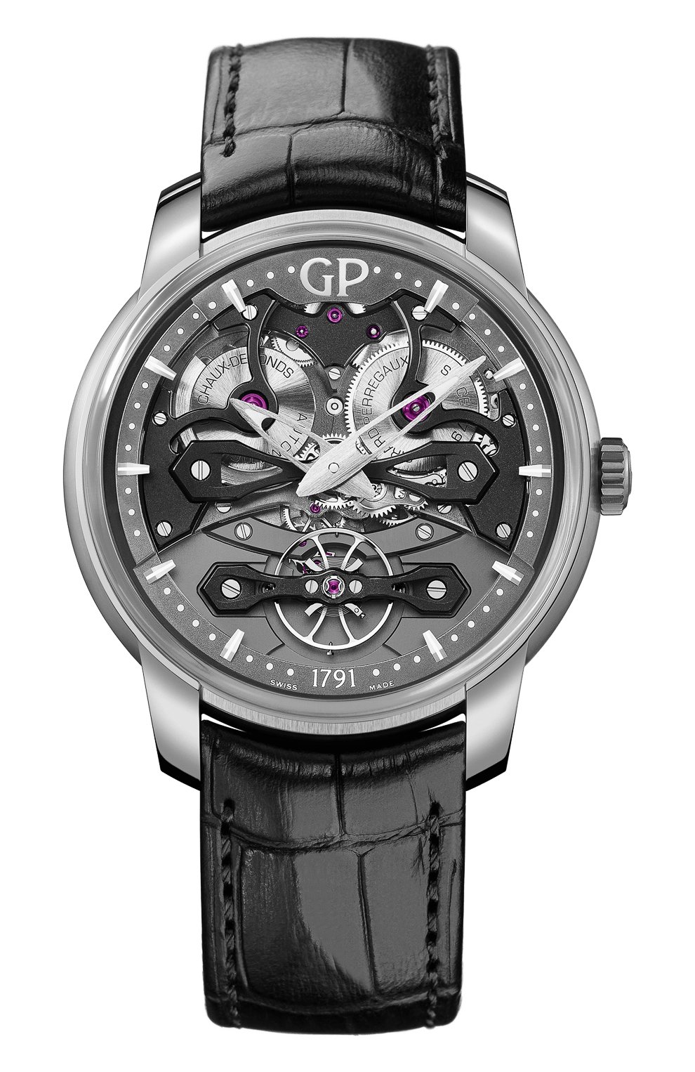 Мужские часы neo bridges GIRARD-PERREGAUX бесцветного цвета, арт. 84000-21-001-BB6A | Фото 1 (Механизм: Автомат; Материал корпуса: Титан; Цвет циферблата: Другое)