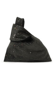 Женская сумка GIUSEPPE DI MORABITO черного цвета, арт. FW23002BG-275 | Фото 1 (Сумки-технические: Сумки top-handle; Материал сплава: Проставлено; Материал: Текстиль; Драгоценные камни: Проставлено; Размер: small)
