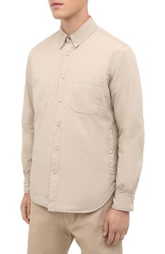 Мужская утепленная куртка-рубашка ASPESI бежевого цвета, арт. W0 I 7I29 9972 | Фото 3 (Кросс-КТ: Куртка; Материал утеплителя: Шерсть; Рукава: Длинные; Материал внешний: Синтетический материал; Мужское Кросс-КТ: утепленные куртки, Верхняя одежда; Длина (верхняя одежда): Короткие; Стили: Кэжуэл)