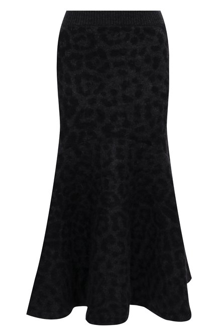 Женская шерстяная юбка VALENTINO серого цвета по цене 326000 руб., арт. UB0KG02B600 | Фото 1