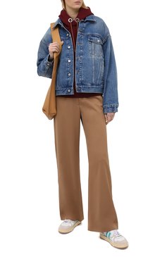 Женская джинсовая куртка MM6 синего цвета, арт. S52AM0162/S30589 | Фото 2 (Кросс-КТ: Куртка, Деним; Рукава: Длинные; Региональные ограничения белый список (Axapta Mercury): RU; Материал внешний: Хлопок; Длина (верхняя одежда): Короткие; Стили: Кэжуэл)