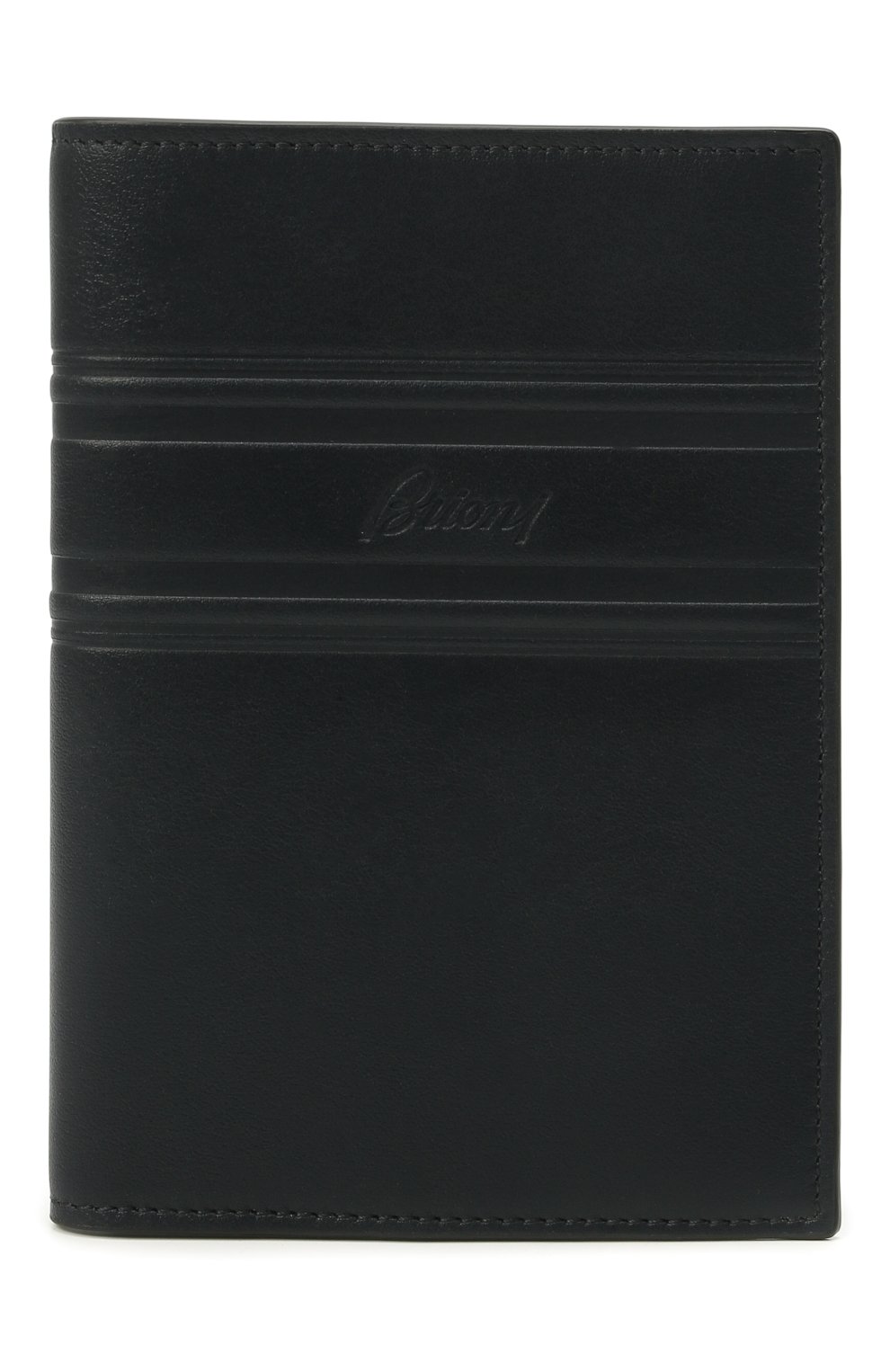 Мужской кожаная обложка для паспорта BRIONI темно-синего цвета, арт. 0HSX0L/P9721 | Фото 1 (Материал: Натуральная кожа)