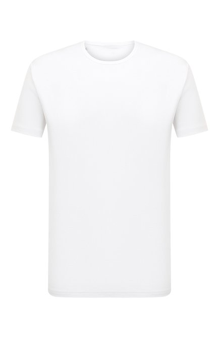 Мужская хлопковая футболка NUTI & CO белого цвета, арт. T-SHIRT | Фото 1 (Длина (для топов): Стандартные; Материал сплава: Проставлено; Рукава: Короткие; Материал внешний: Хлопок; Драгоценные камни: Проставлено)