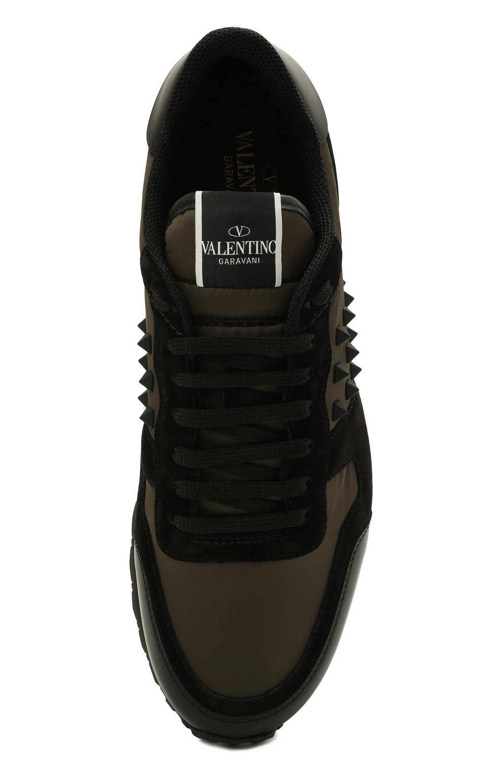 Мужские комбинированные кроссовки rockrunner VALENTINO хаки цвета, арт. WY2S0748/VBU | Фото 5 (Стили: Классический; Материал утеплителя: Без утеплителя; Материал внутренний: Текстиль; Подошва: Массивная; Длина стельки: 25,0, 25,3, 25,6, 26,0, 26,3, 26,6, 27,0, 27,3, 27,6, 28,0, 28,3, 28,6, 29,0, 29,6, 30,3)