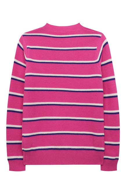 Детский шерстяной пуловер EMILIO PUCCI розового цвета, арт. PT9A00 | Фото 2 (Материал внешний: Шерсть; Материал сплава: Проставлено; Драгоценные камни: Проставлено; Рукава: Длинные; Девочки Кросс-КТ: Пуловер-одежда)