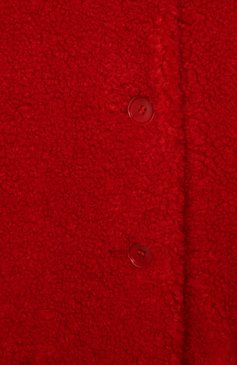 Детское пальто из эко-меха с капюшоном IL GUFO красного цвета, арт. A19GP250PE012/5A-8A | Фото 3 (Рукава: Длинные; Материал внешний: Синтетический материал, Полиэстер; Длина (верхн�яя одежда): Длинные; Кросс-КТ: Демисезон; Статус проверки: Проверено, Проверена категория; Материал подклада: Хлопок; Ростовка одежда: 5 лет | 110 см)