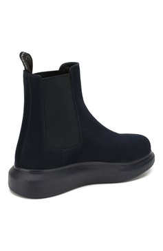 Мужские замшевые челси ALEXANDER MCQUEEN темно-синего цвета, арт. 586198/WHXK2 | Фото 4 (Материал внутренний: Натуральная кожа; Материал утеплителя: Без утеплителя; Подошва: Массивная; Мужское Кросс-КТ: Сапоги-обувь, Челси-обувь; Материал внешний: Замша)