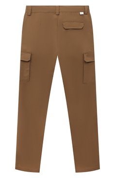 Детские хлопковые брюки PAOLO PECORA MILANO светло-коричневого цвета, арт. PP3299/6-12 | Фото 2 (Случай: Повседневный; Материал сплава: Проставлено; Нос: Не проставлено; Материал внешний: Хлопок)