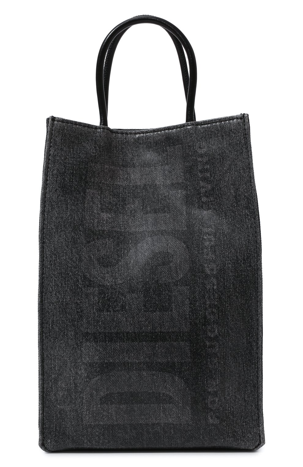 Женский сумка-шопер dsl medium DIESEL темно-серого цвета, арт. X08923/P4637 | Фото 1 (Сумки-технические: Сумки-шопперы; Размер: medium; Ремень/цепочка: На ремешке; Материал: Экокожа)