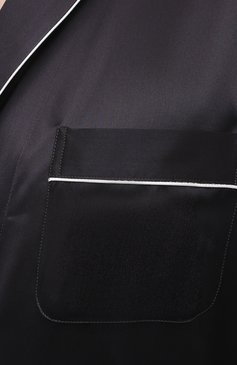 Мужской шелковый халат ZIMMERLI темно-серого цвета, арт. 6000-75131 | Фото 5 (Материал вне шний: Шелк; Рукава: Длинные; Кросс-КТ: домашняя одежда; Длина (верхняя одежда): Длинные)