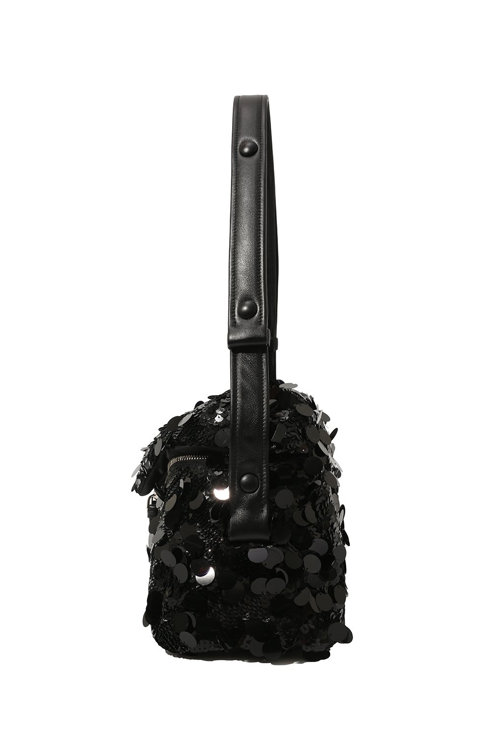 Женская сумка signaux PRADA черного цвета, арт. 1BC165-2DX0-F0002-OOO | Фото 4 (Женское Кросс-КТ: Вечерняя сумка; Сумки-технические: Сумки top-handle; Материал: Натуральная кожа; Размер: large)