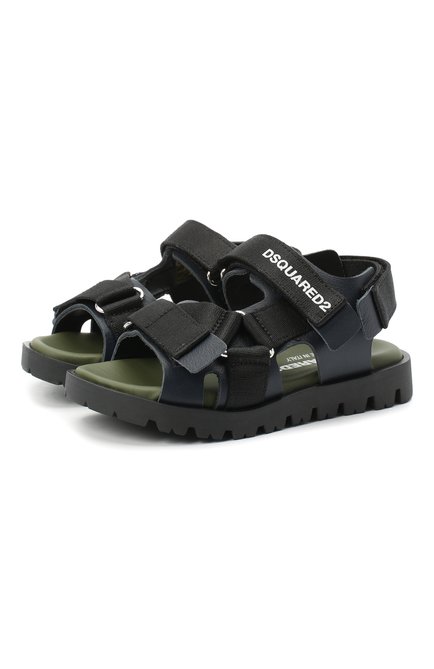 Мужского кожаные сандалии DSQUARED2 синего цвета, арт. 67031/KIPS/28-35 | Фото 1 (Региональные ограничения белый список (Axapta Mercury): RU)