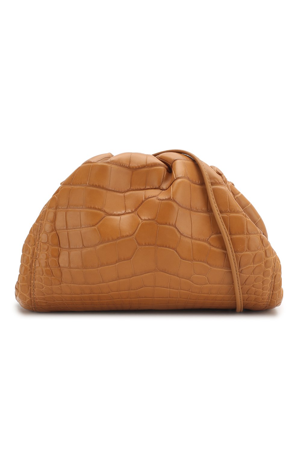 Женский клатч pouch mini из кожи аллигатора BOTTEGA VENETA светло-бежевого цвета, арт. 585852/VCPX1/AMIS | Фото 6 (Материал: Экзотическая кожа; Региональные о�граничения белый список (Axapta Mercury): RU; Женское Кросс-КТ: Клатч-клатчи; Размер: mini; Ремень/цепочка: На ремешке)
