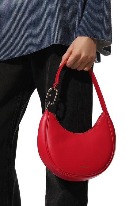 Женская сумка primavera small FURLA фуксия цвета, арт. WB00475/AX0733 | Фото 2 (Размер: small; Материал: Натуральная кожа; Сумки-технические: Сумки top-handle)