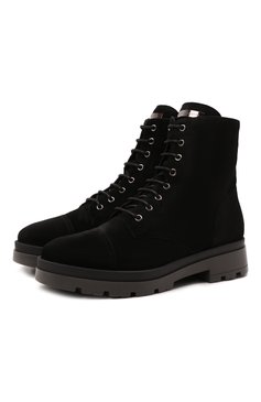 Мужские замшевые ботинки jerico GIUSEPPE ZANOTTI DESIGN черного цвета, арт. IU10024/001 | Фото 1 (Материал утеплителя: Натуральный мех; Мужское Кросс-КТ: Ботинки-обувь, зимние ботинки; Подошва: Массивная; Материал внешний: Замша)