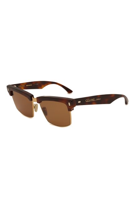 Женские солнцезащитные очки CELINE коричневого цвета, арт. 40054U | Фото 1 (Статус проверки: Проверена категория; Тип очков: С/з; Очки форма: Прямоугольные)