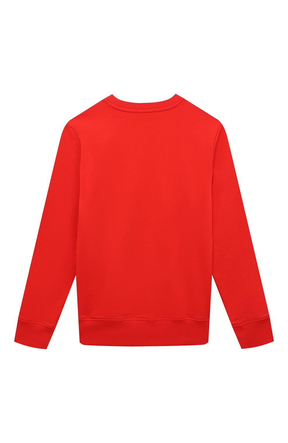 Детский хлопковый свитшот MOSCHINO красного цвета, арт. HRF05R/LDA00/4-8 | Фото 2 (Рукава: Длинные; Материал внешний: Хлопок; Девочки Кросс-КТ: Свитшот-одежда)